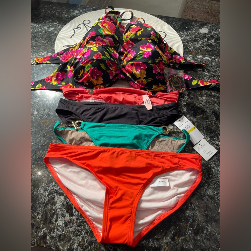 NWOT Victoria Secrets bikini bandeau 36D with various bottoms